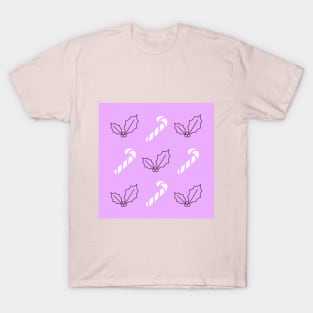 Lilac Candy Canes and Berries T-Shirt